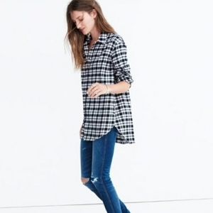 Madewell Oversized Plaid Button Down Shirt NWT SzXXS